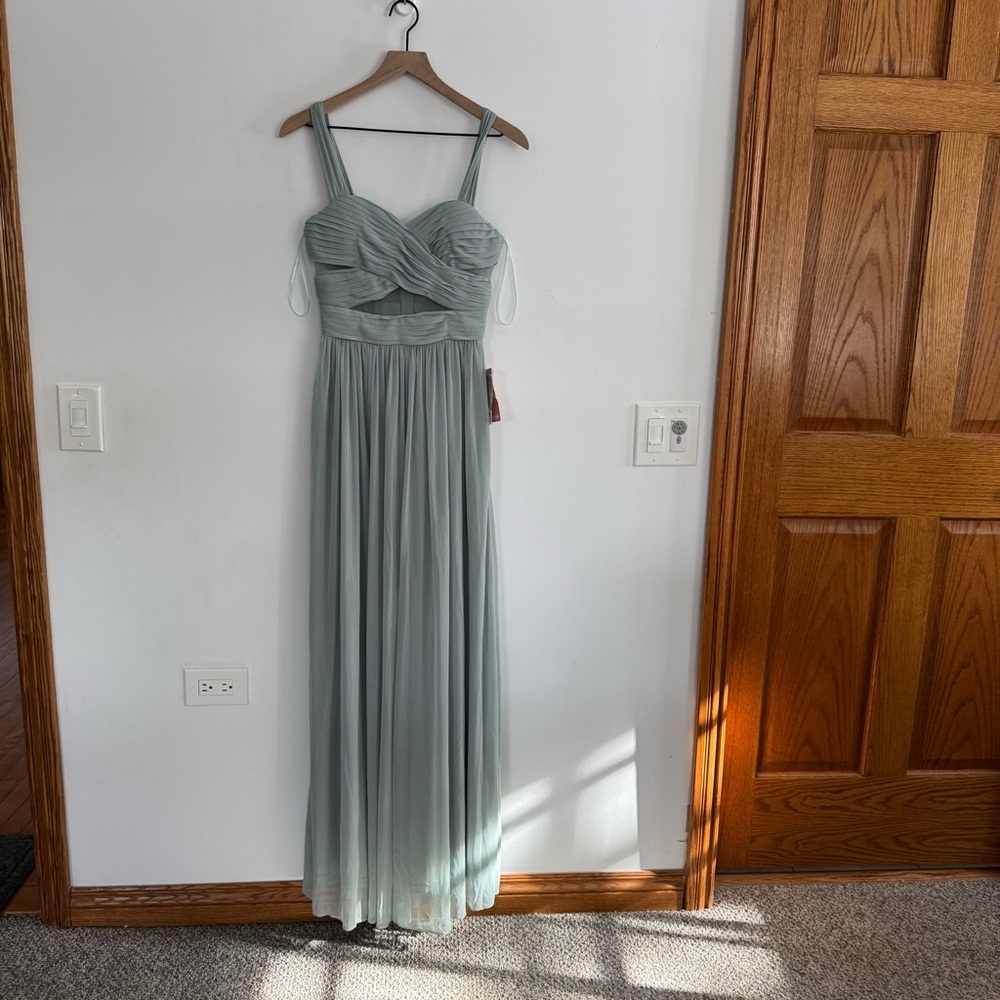 Birdy Grey XS Style Elyse in Mesh Sage NWT Long Dress